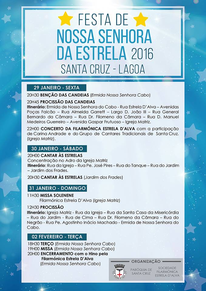 Nossa Senhora da Estrela Santa Crus Lagoa Cartaz